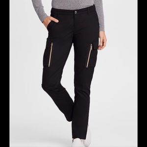 Jaanuu Black Gold Zipper Cargo Scrub Pants Small